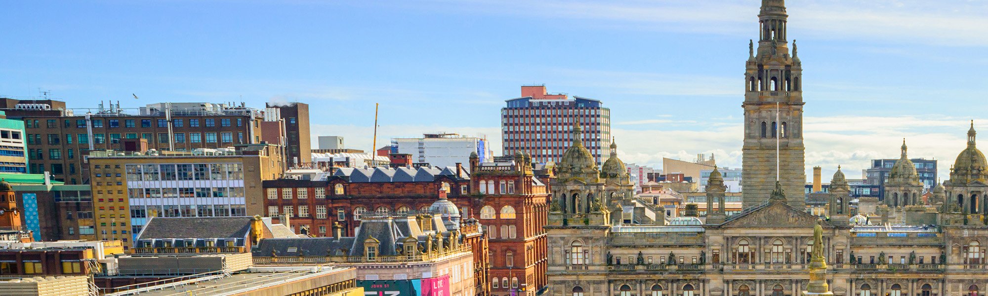 Aerial view of George Square